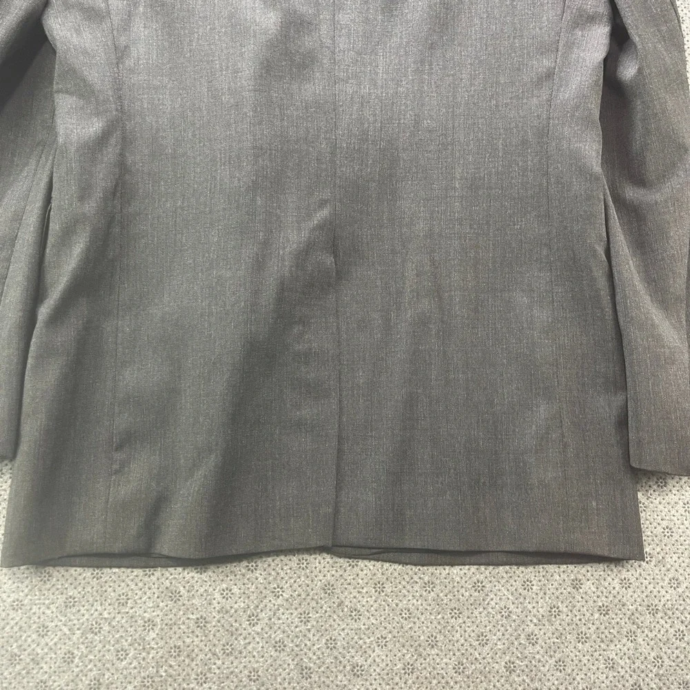 Alexandre London Savile Row Grey Textured Wool Suit 42L Pleated Cuffed W34xL32
